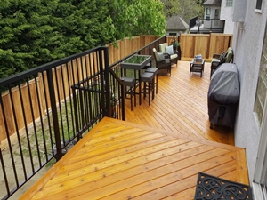 custom wood deck by Thistle Construction Victoria BC